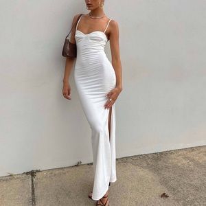 Princess Polly White Maxi Dress Sz 4